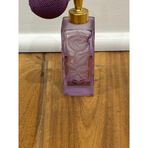 Vintage Amethyst Tone Atomizer Perfume Bottle Purple - Picture 2 of 4